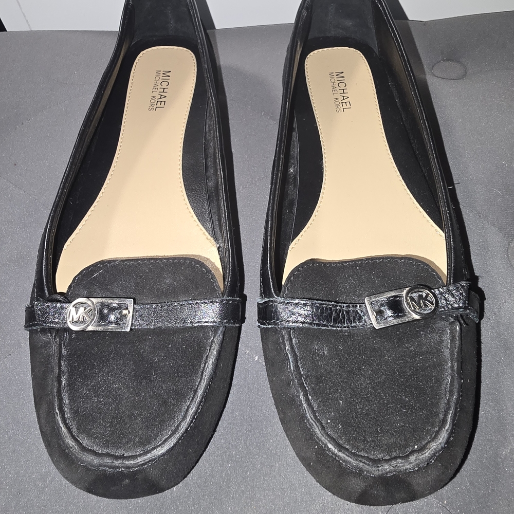 Michael Kors Black Suede Loafers